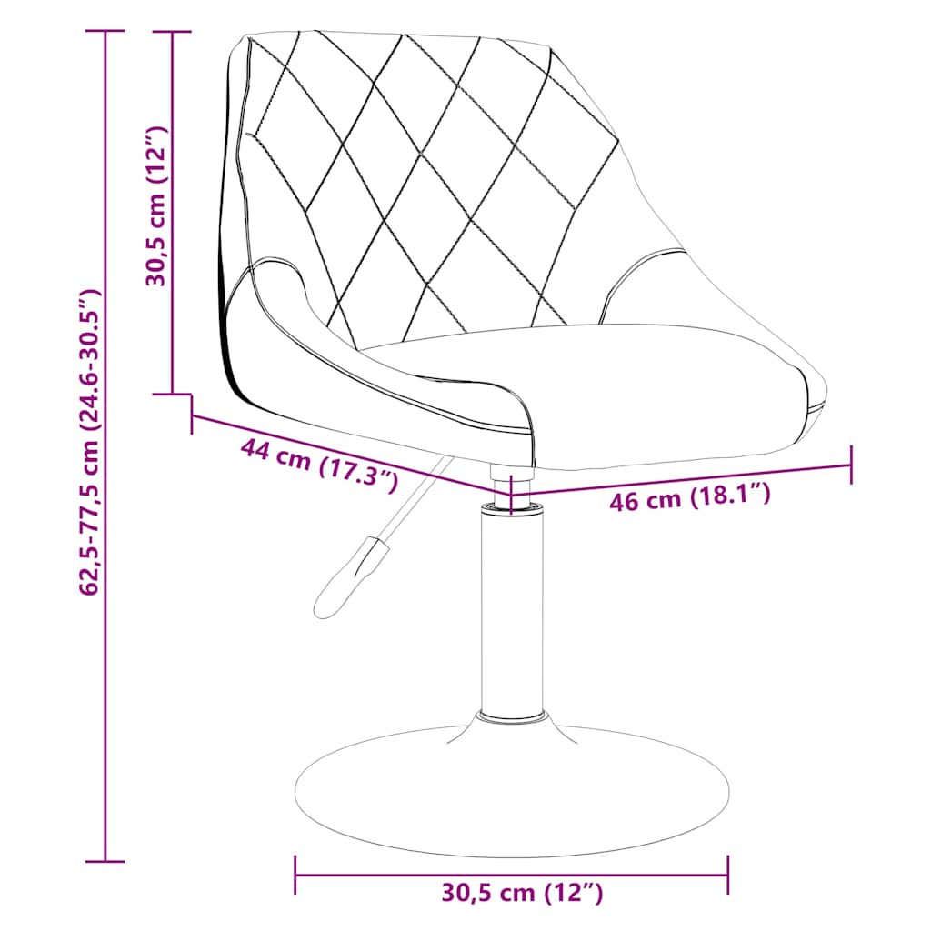 Chaises pivotantes à manger lot de 4 vert clair velours - XIOS