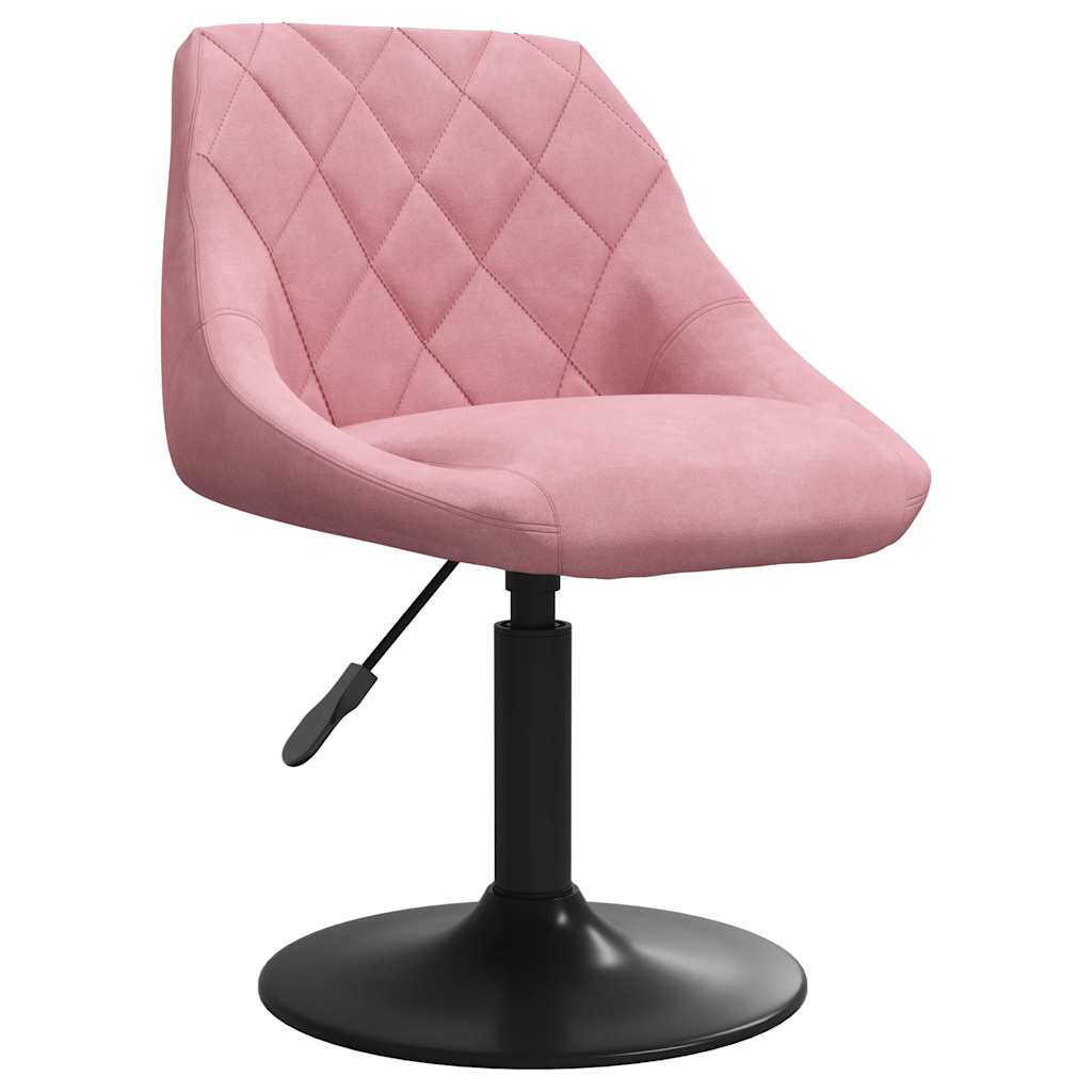 Chaises pivotantes à manger lot de 4 rose velours - XIOS
