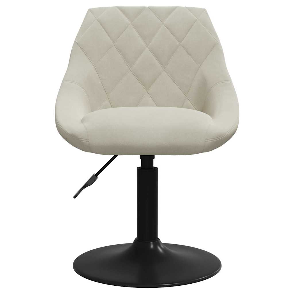 Chaises pivotantes à manger lot de 6 crème velours