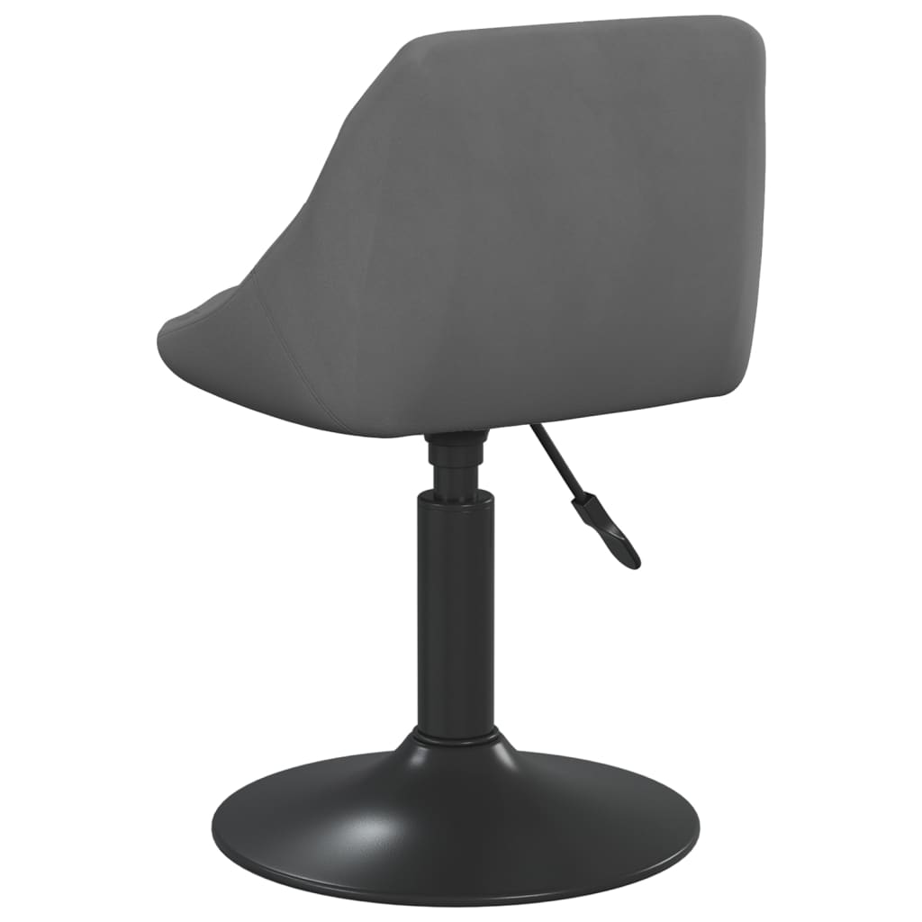 Chaises pivotantes à manger lot de 6 gris foncé velours Chaises de cuisine vidaXL