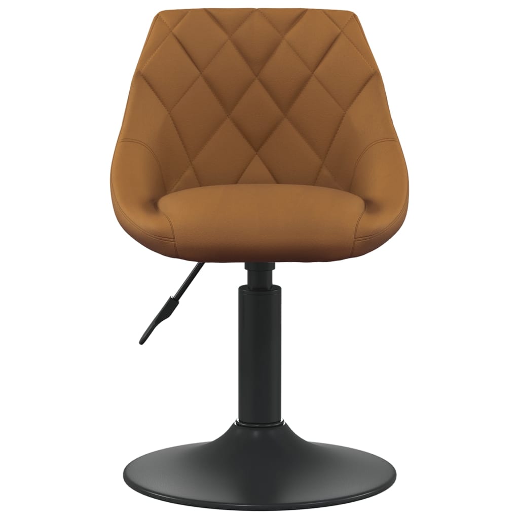 Chaise de salle à manger Marron Velours Chaises de cuisine vidaXL