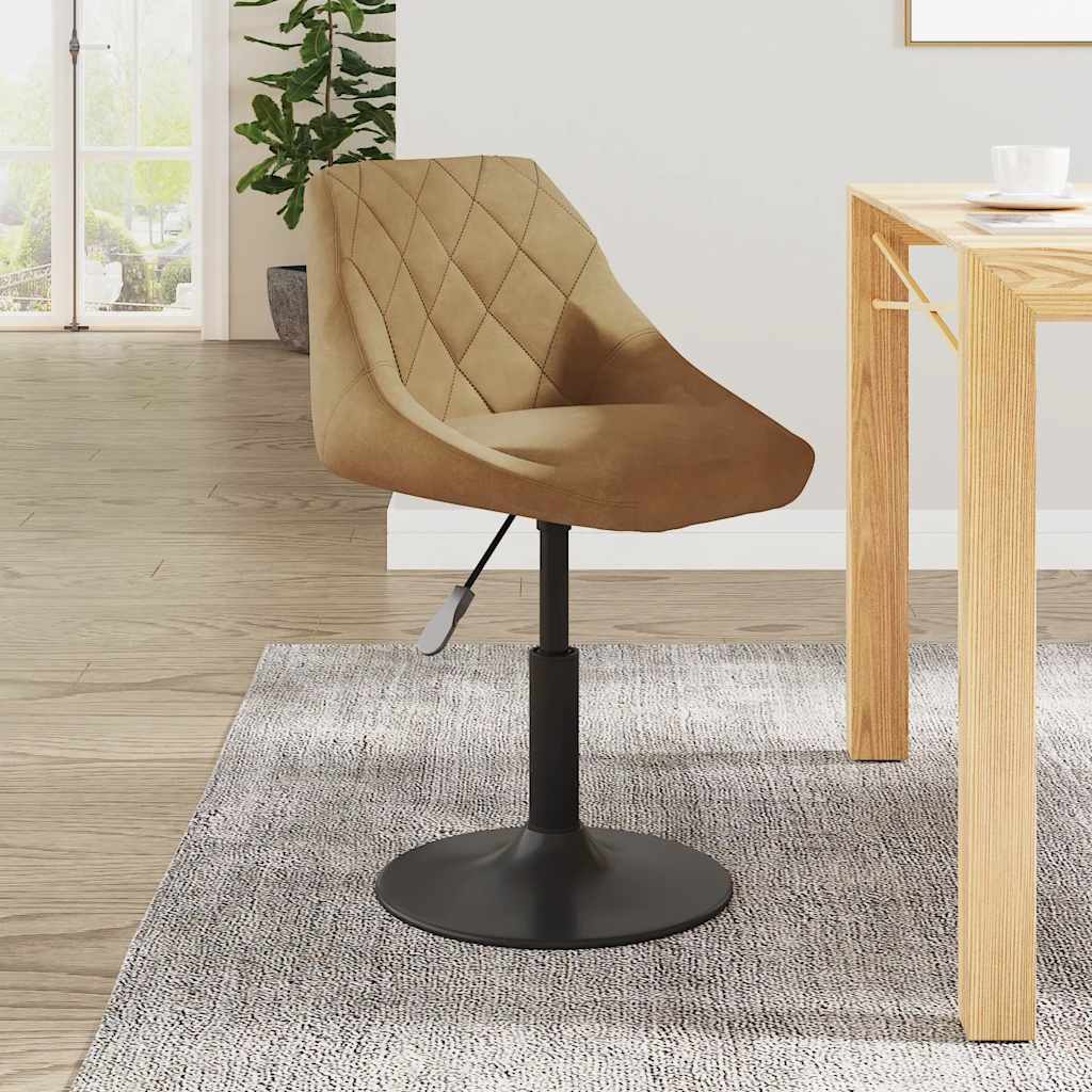 Chaise de salle à manger Marron Velours - XIOS