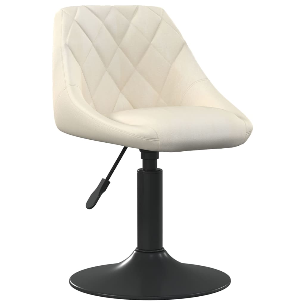 Chaise de salle à manger Crème Velours Chaises de cuisine vidaXL
