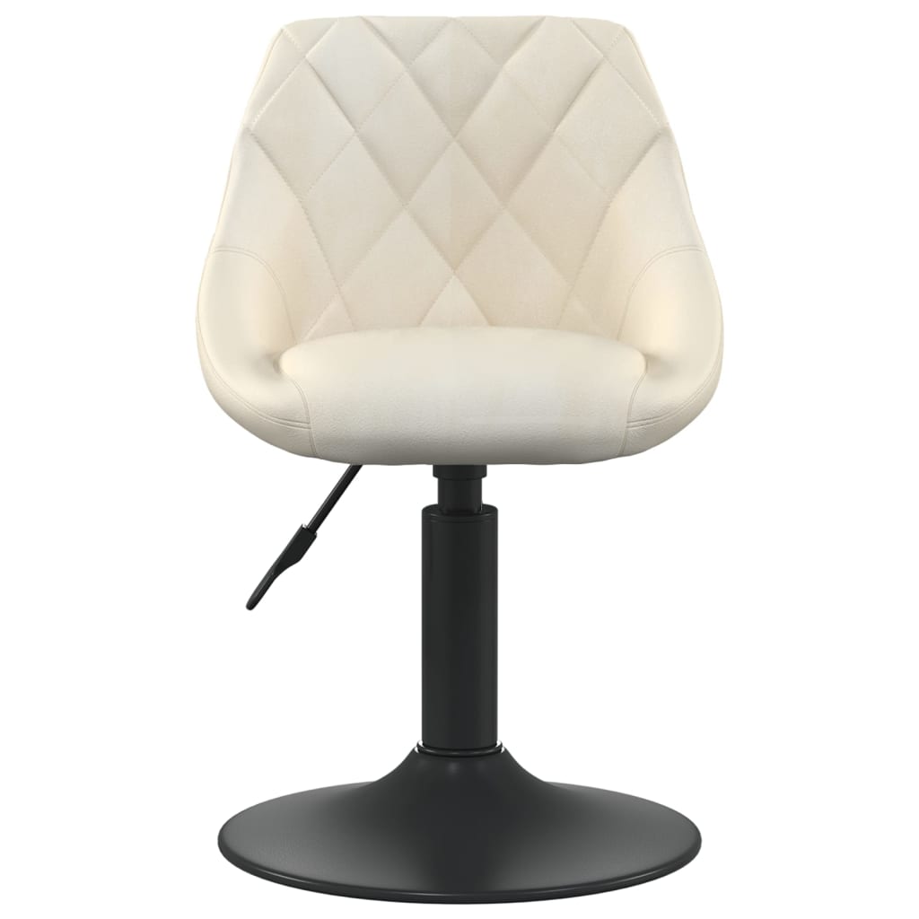 Chaise de salle à manger Crème Velours Chaises de cuisine vidaXL