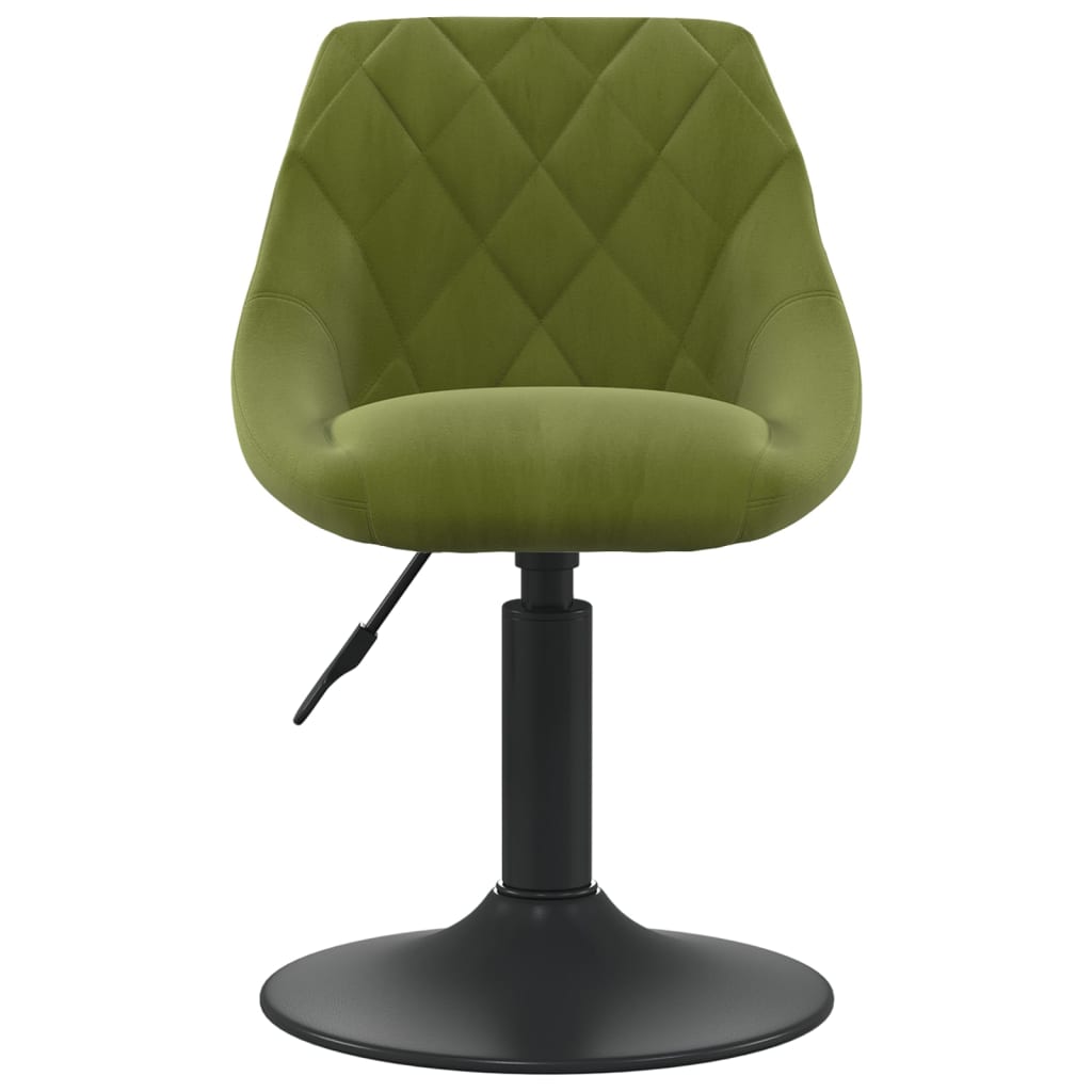 Chaise de salle à manger Vert clair Velours Chaises de cuisine vidaXL