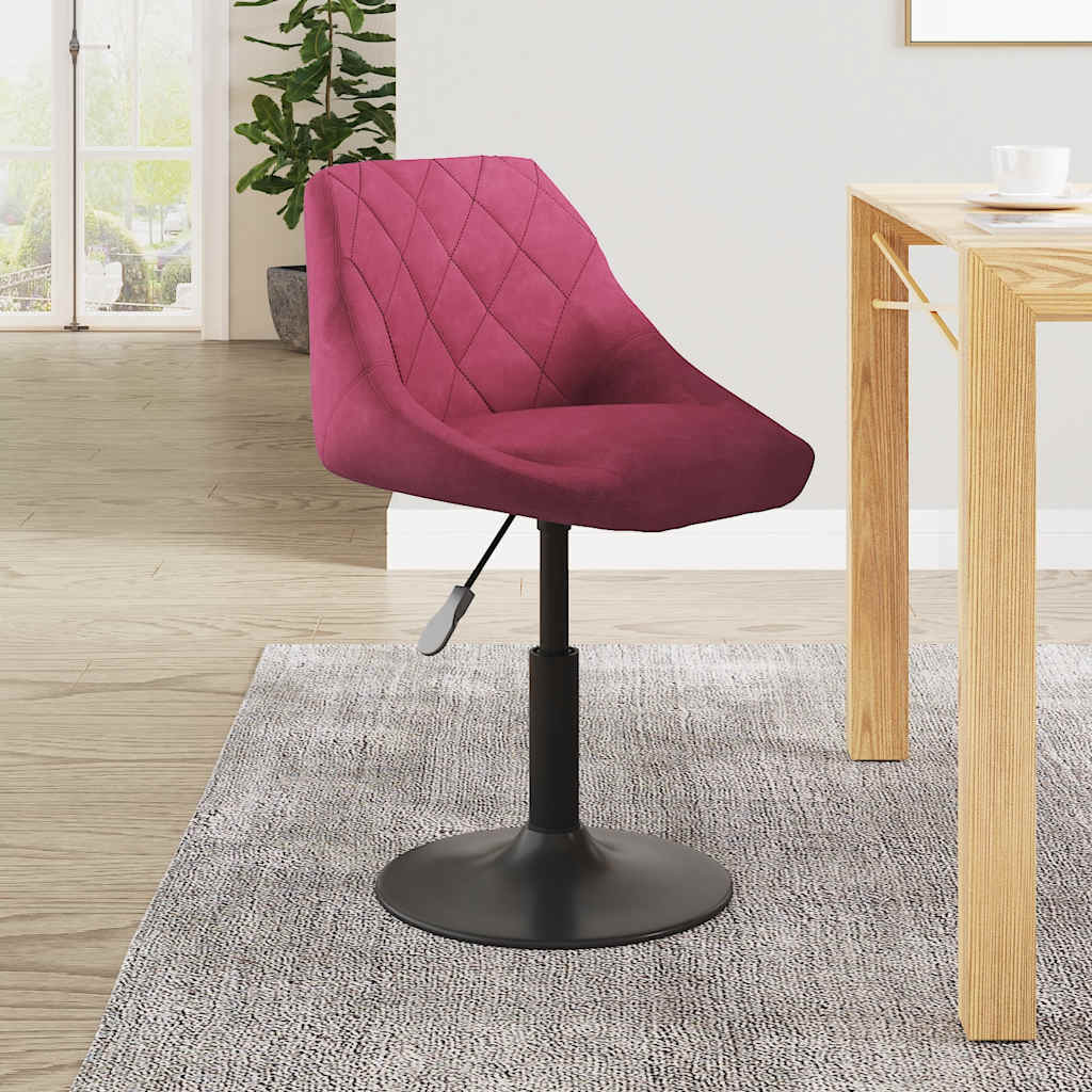 Chaise de salle à manger Rouge bordeaux Velours - XIOS