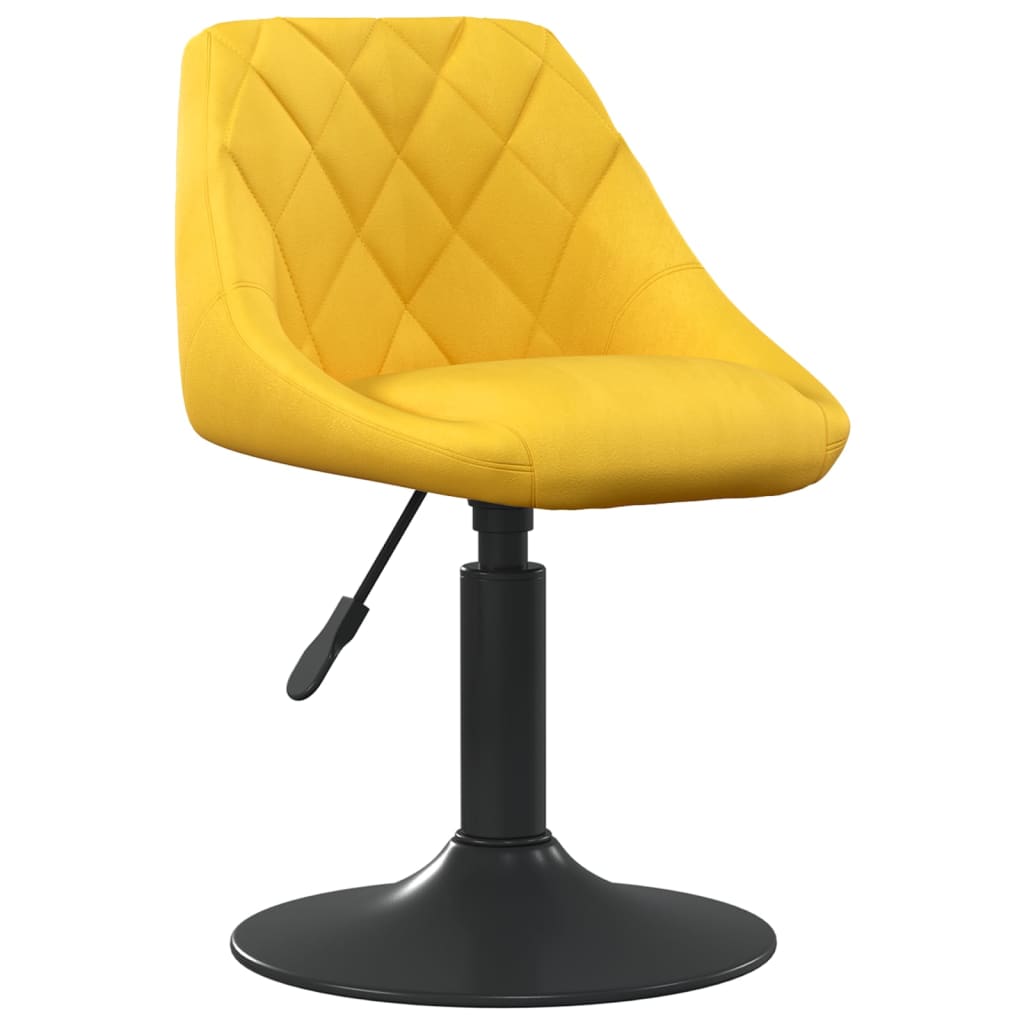 Chaise de salle à manger Jaune moutarde Velours Chaises de cuisine vidaXL
