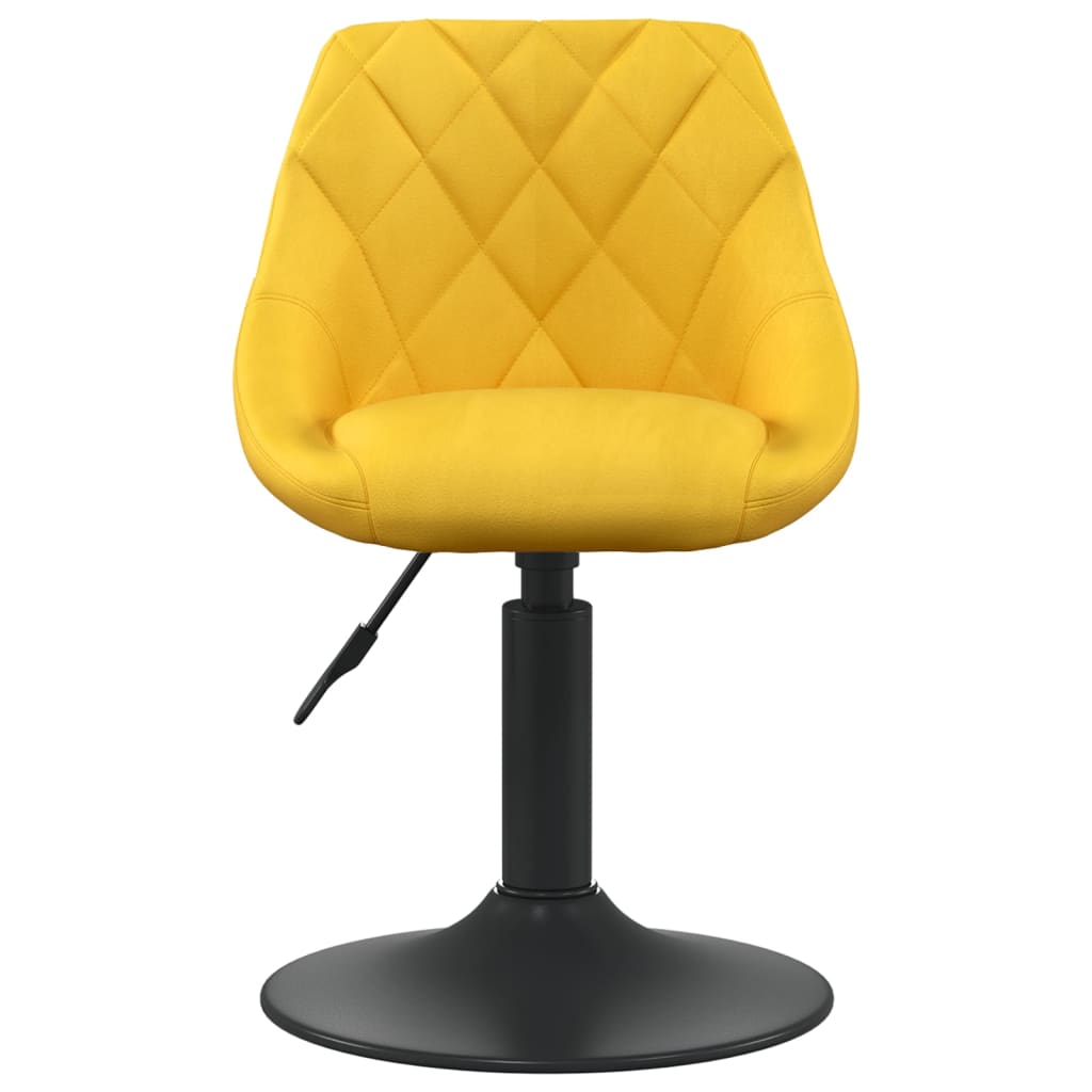 Chaise de salle à manger Jaune moutarde Velours Chaises de cuisine vidaXL