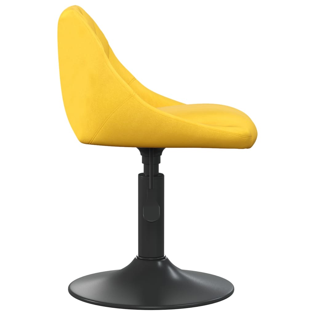 Chaise de salle à manger Jaune moutarde Velours Chaises de cuisine vidaXL