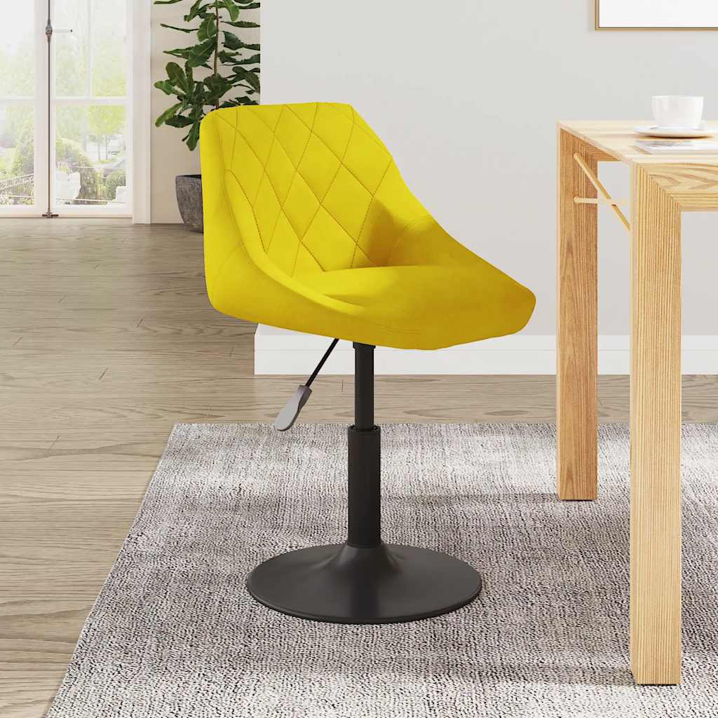 Chaise de salle à manger Jaune moutarde Velours - XIOS