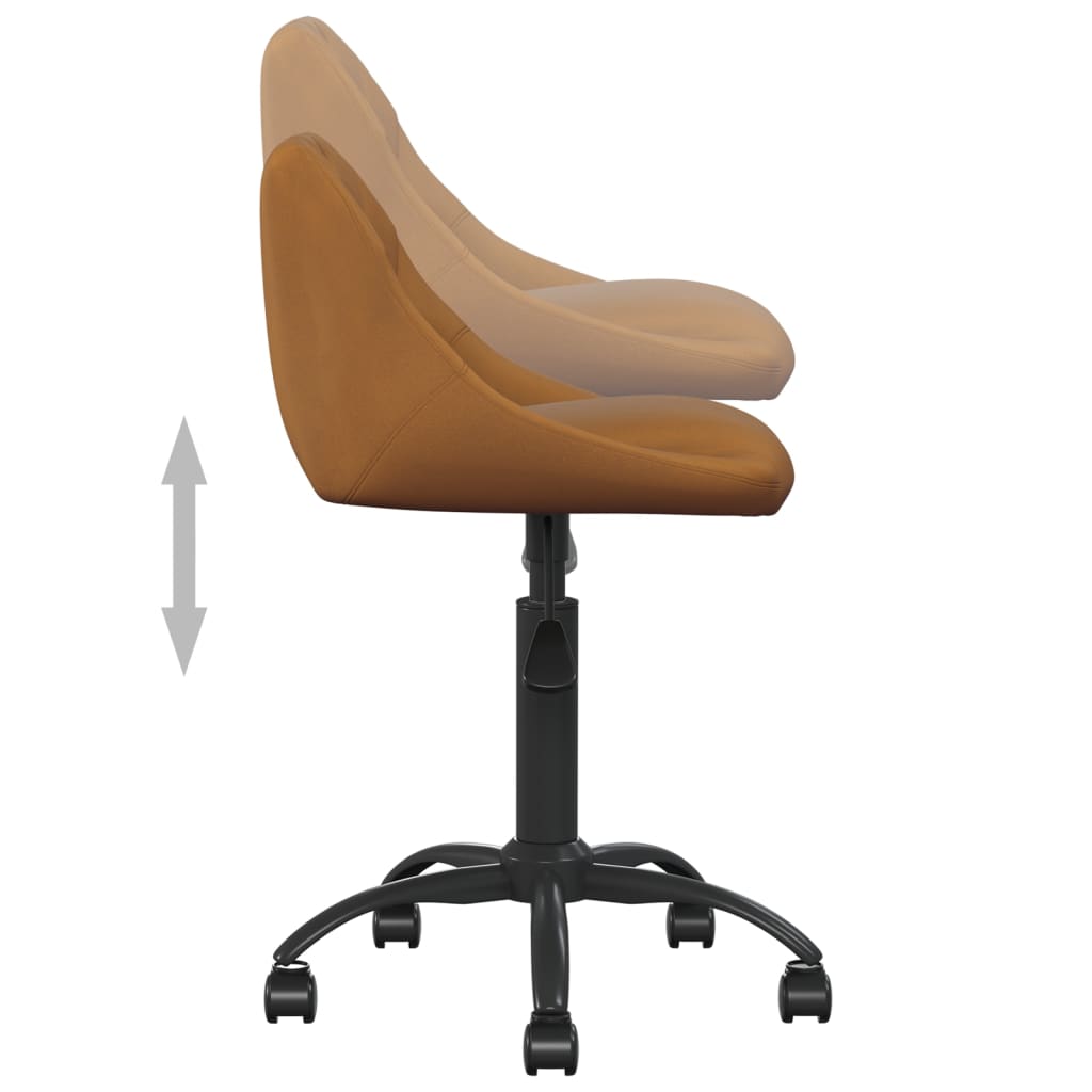 Chaise de bureau Marron Velours - XIOS