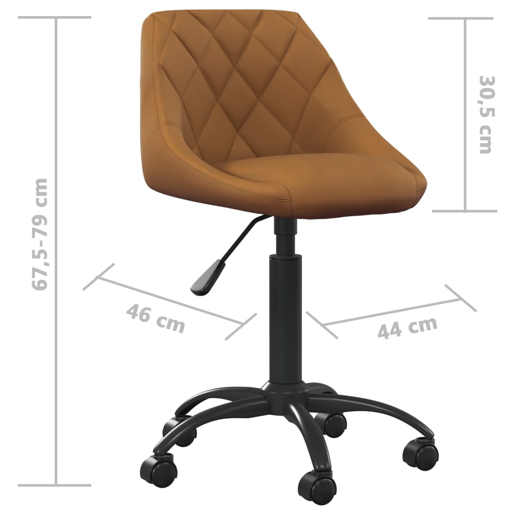 Chaise de bureau Marron Velours - XIOS