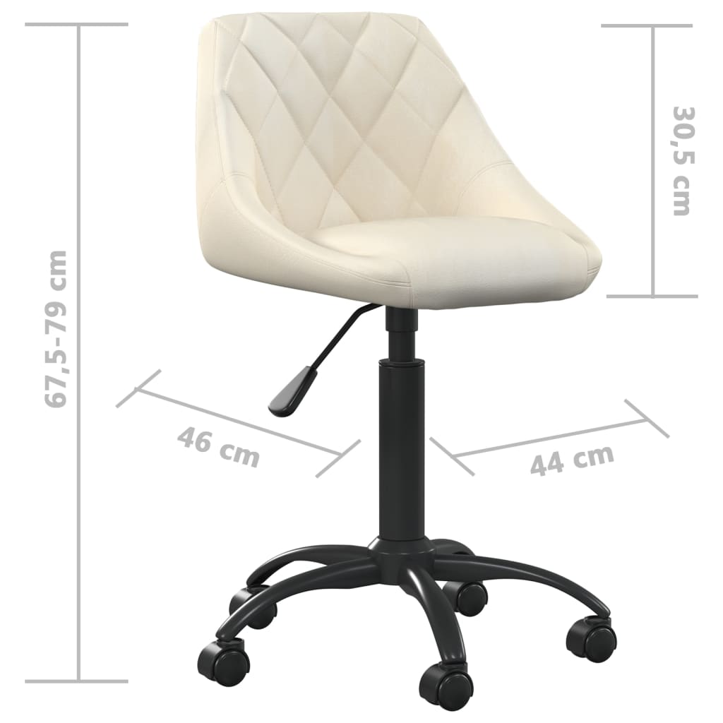 Chaise de bureau Crème Velours - XIOS