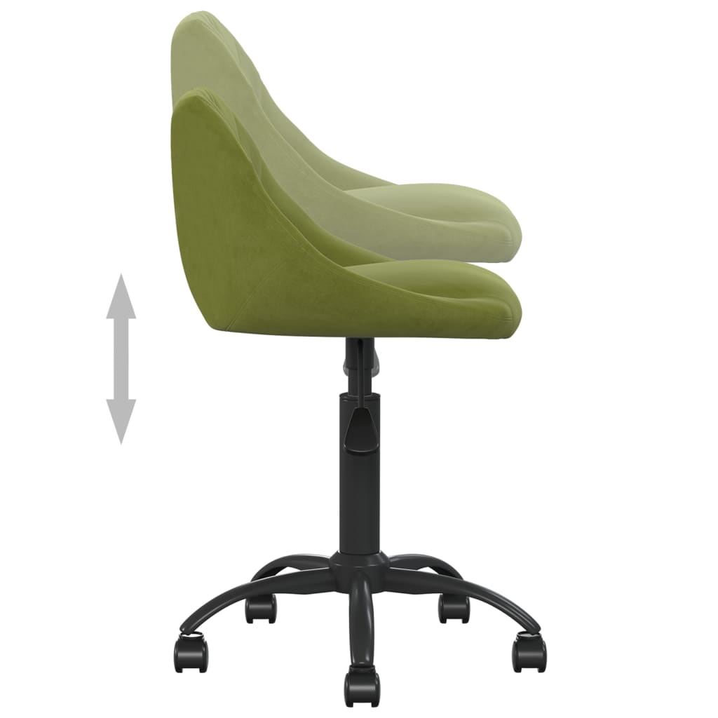Chaise de bureau Vert clair Velours - XIOS