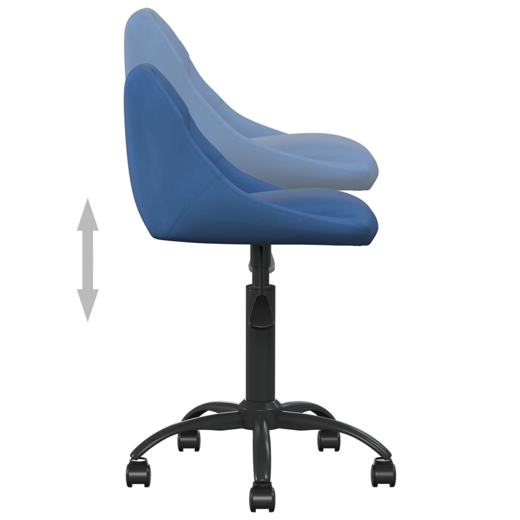 Chaise de bureau Bleu Velours - XIOS
