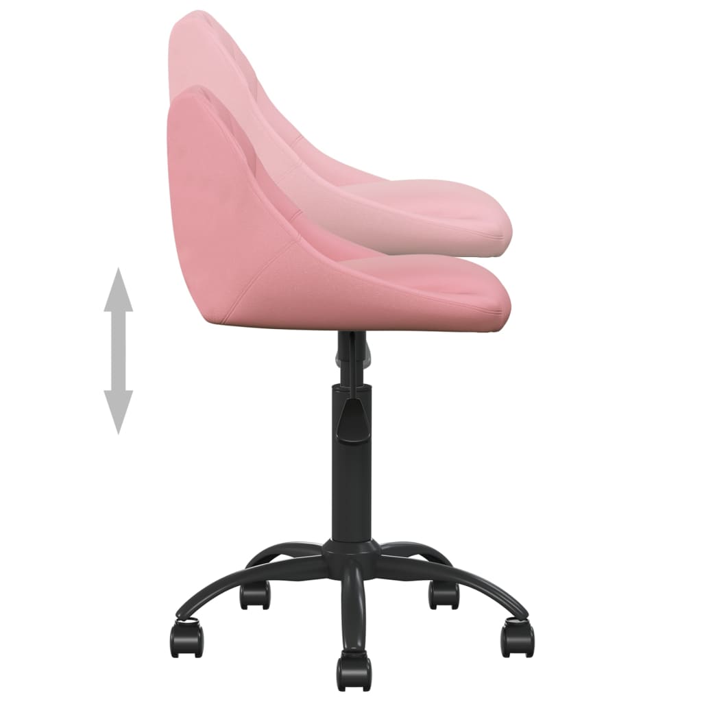 Chaise de bureau Rose Velours - XIOS