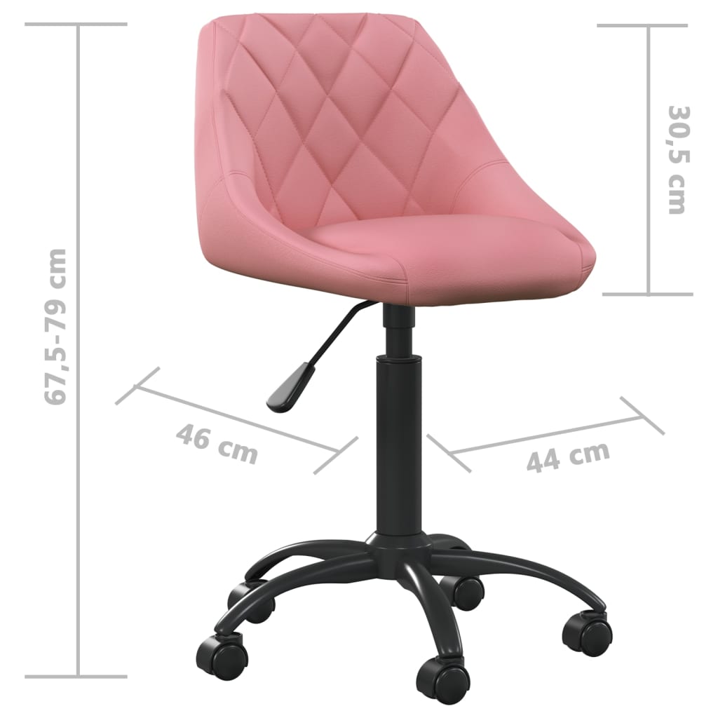 Chaise de bureau Rose Velours - XIOS