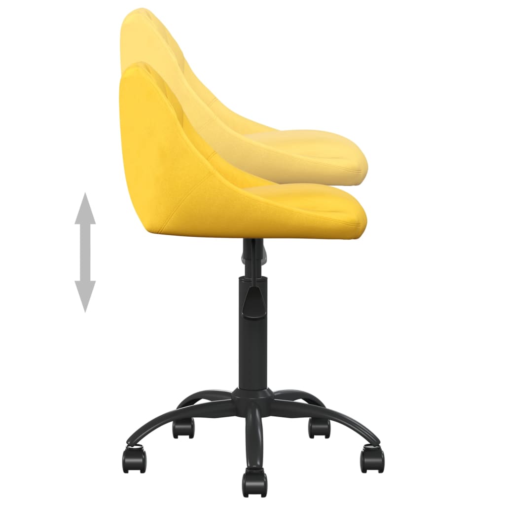 Chaise de bureau Jaune moutarde Velours - XIOS