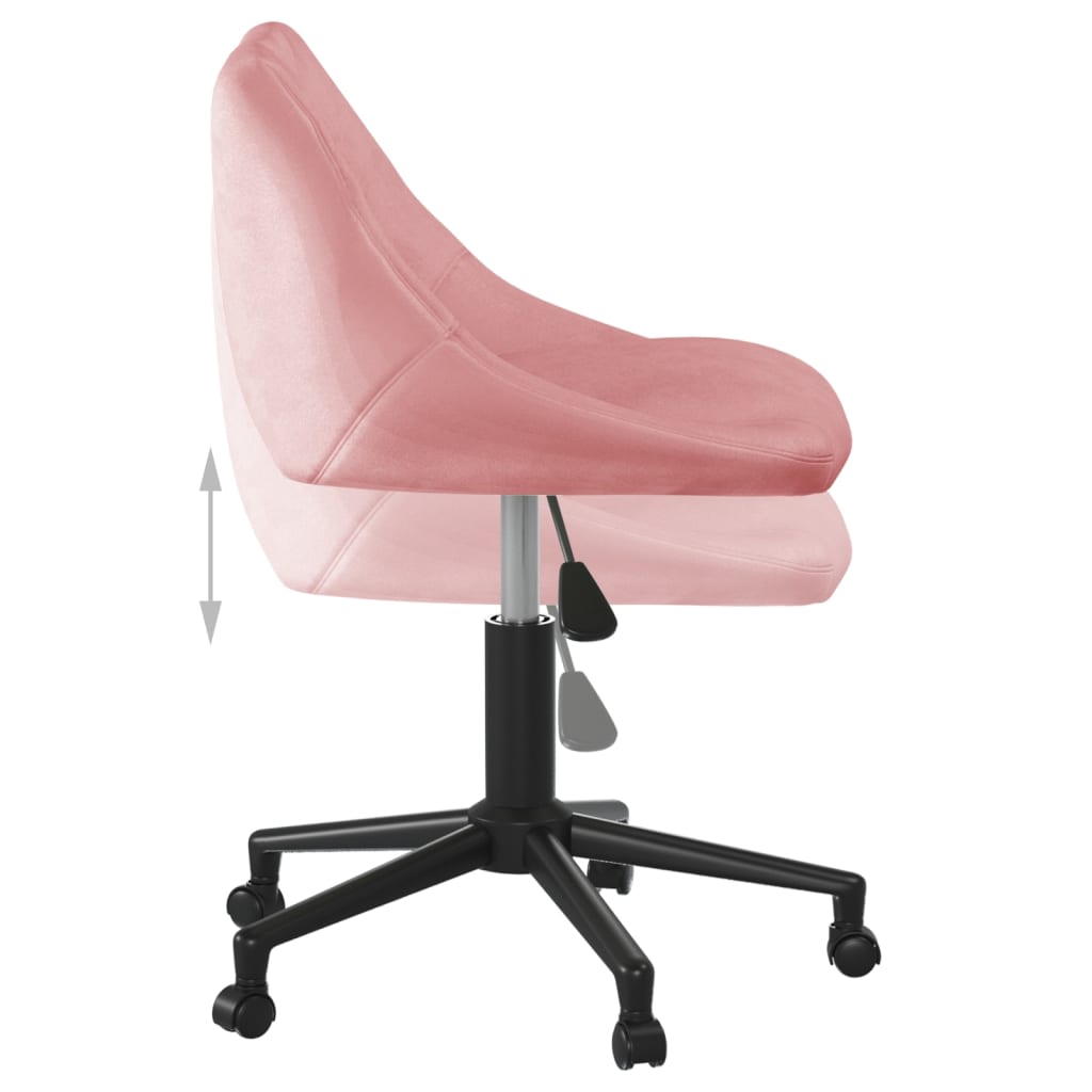 Chaise pivotante de salle à manger Rose Velours - XIOS