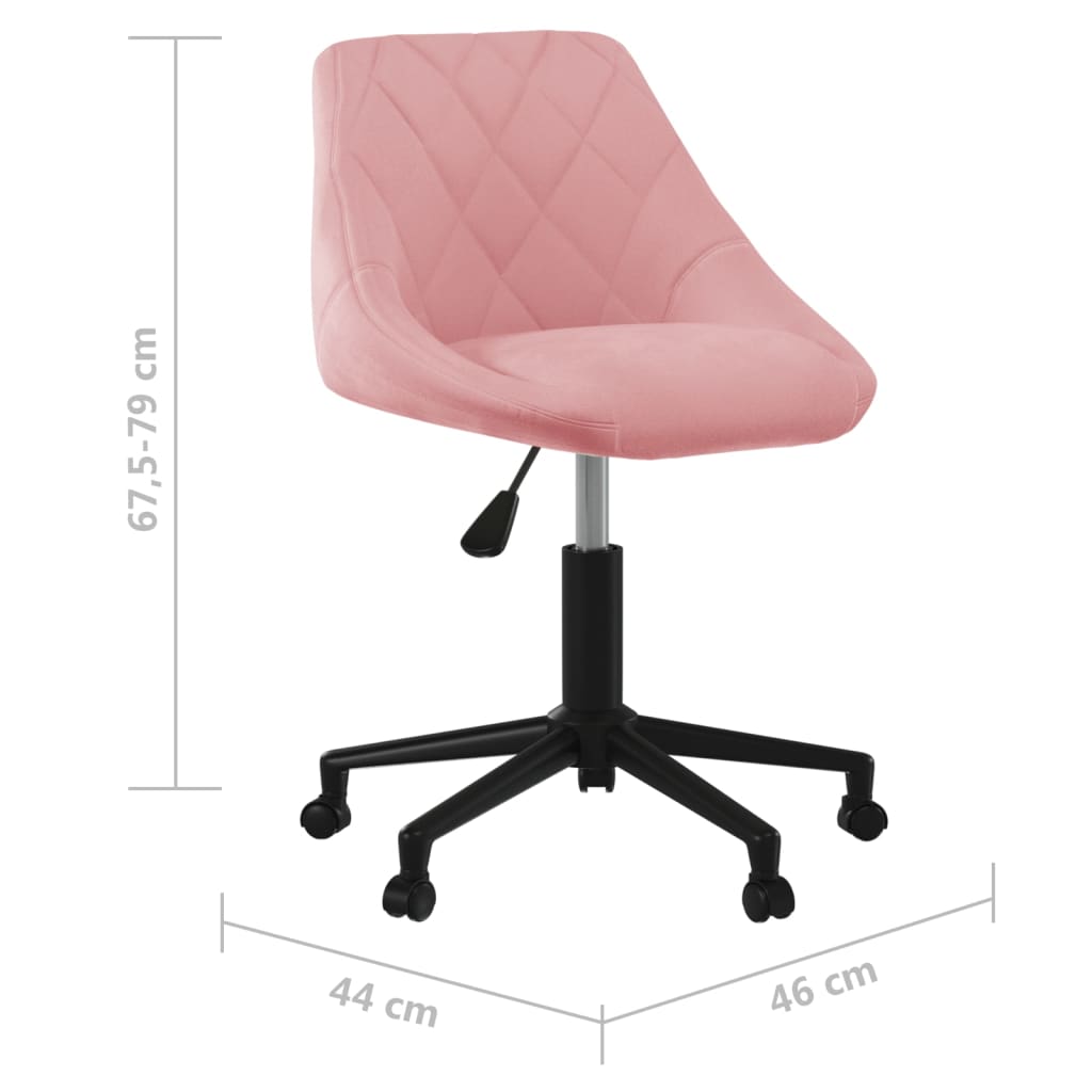 Chaise pivotante de salle à manger Rose Velours - XIOS