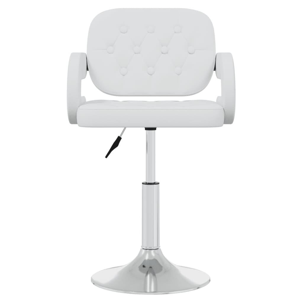 Chaises pivotantes à manger lot de 4 Blanc Similicuir - XIOS
