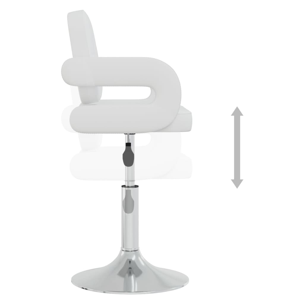 Chaises pivotantes à manger lot de 4 Blanc Similicuir - XIOS