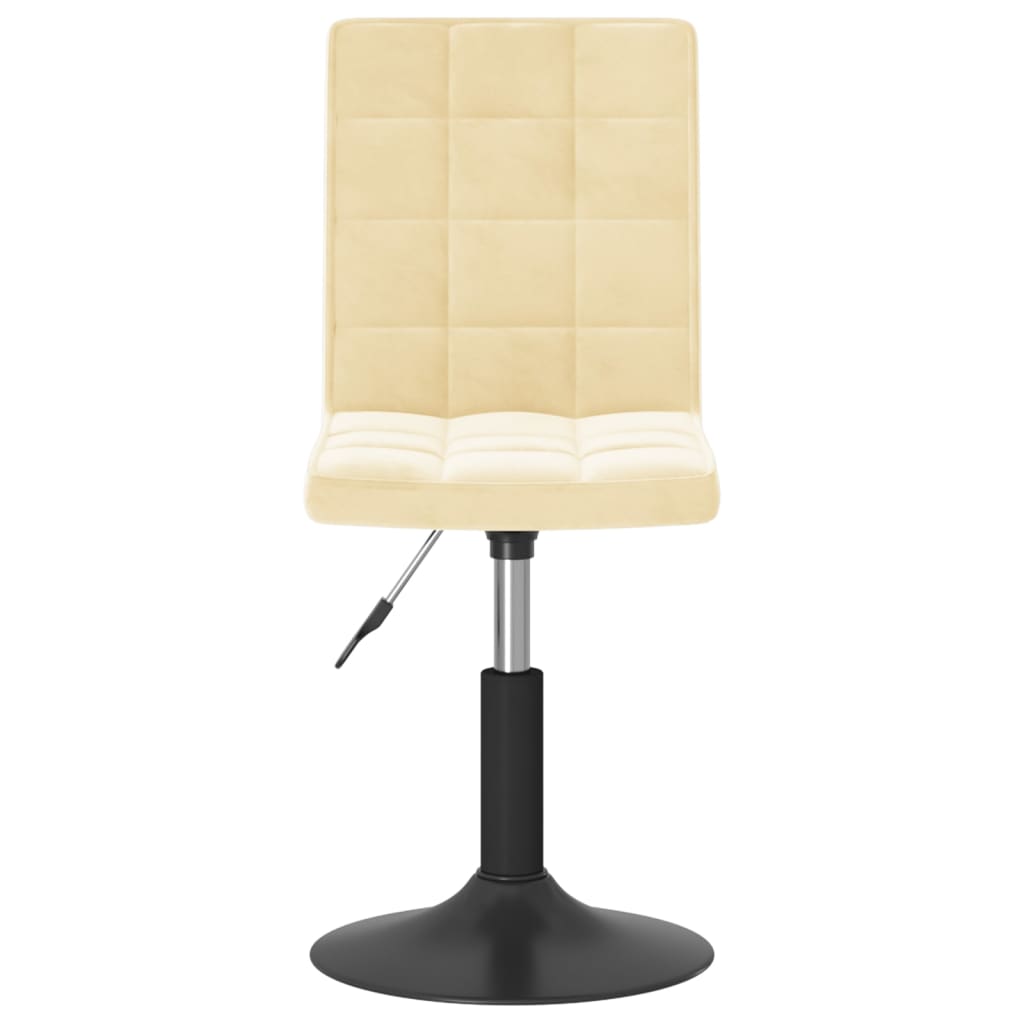 Chaises pivotantes à manger lot de 4 crème velours - XIOS