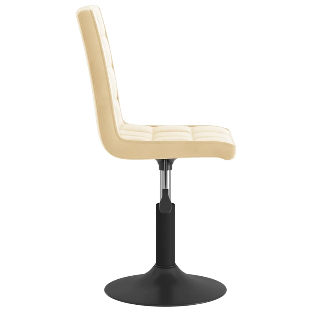 Chaises pivotantes à manger lot de 4 crème velours - XIOS