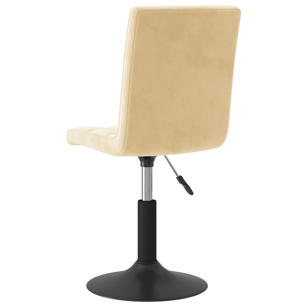 Chaises pivotantes à manger lot de 4 crème velours - XIOS