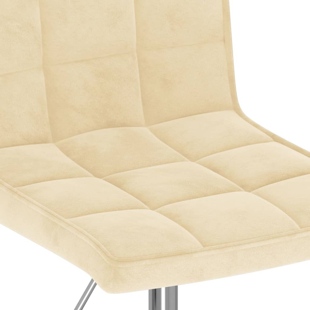 Chaises pivotantes à manger lot de 4 crème velours - XIOS