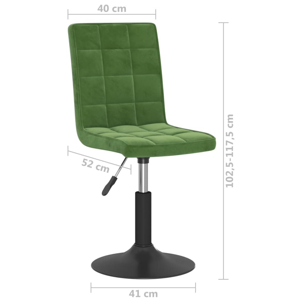 Chaises pivotantes à manger lot de 4 vert foncé velours - XIOS