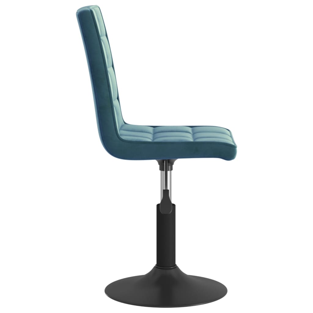Chaises pivotantes à manger lot de 4 bleu velours