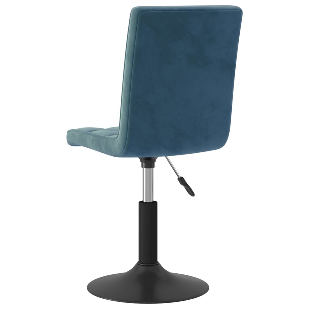 Chaises pivotantes à manger lot de 4 bleu velours