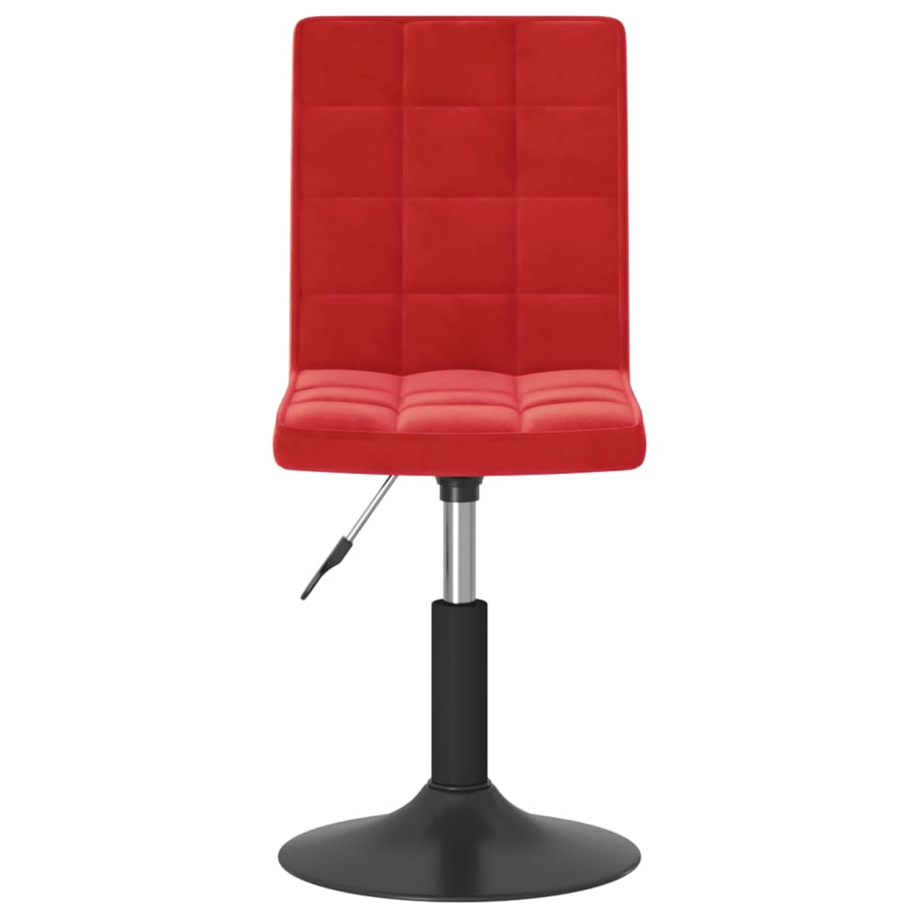 Chaises à manger pivotantes lot de 4 rouge bordeaux velours - XIOS