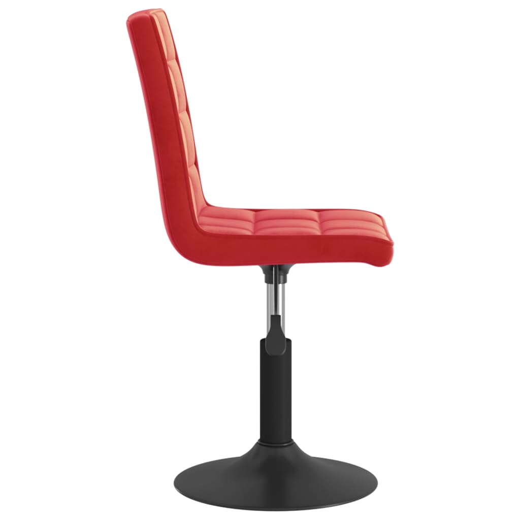 Chaises à manger pivotantes lot de 4 rouge bordeaux velours - XIOS