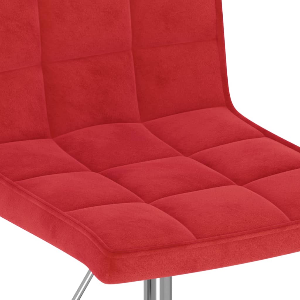 Chaises à manger pivotantes lot de 4 rouge bordeaux velours - XIOS