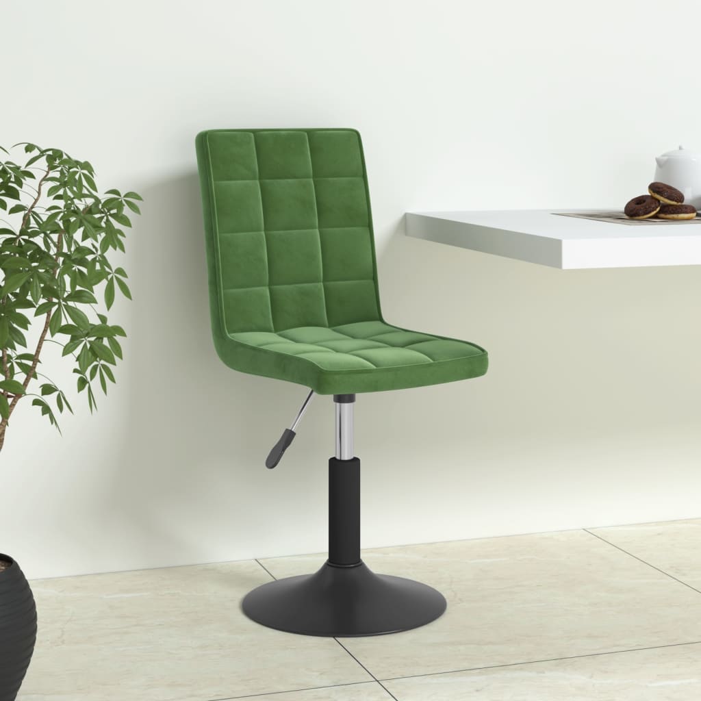 Chaises pivotantes à manger lot de 6 vert foncé velours - XIOS
