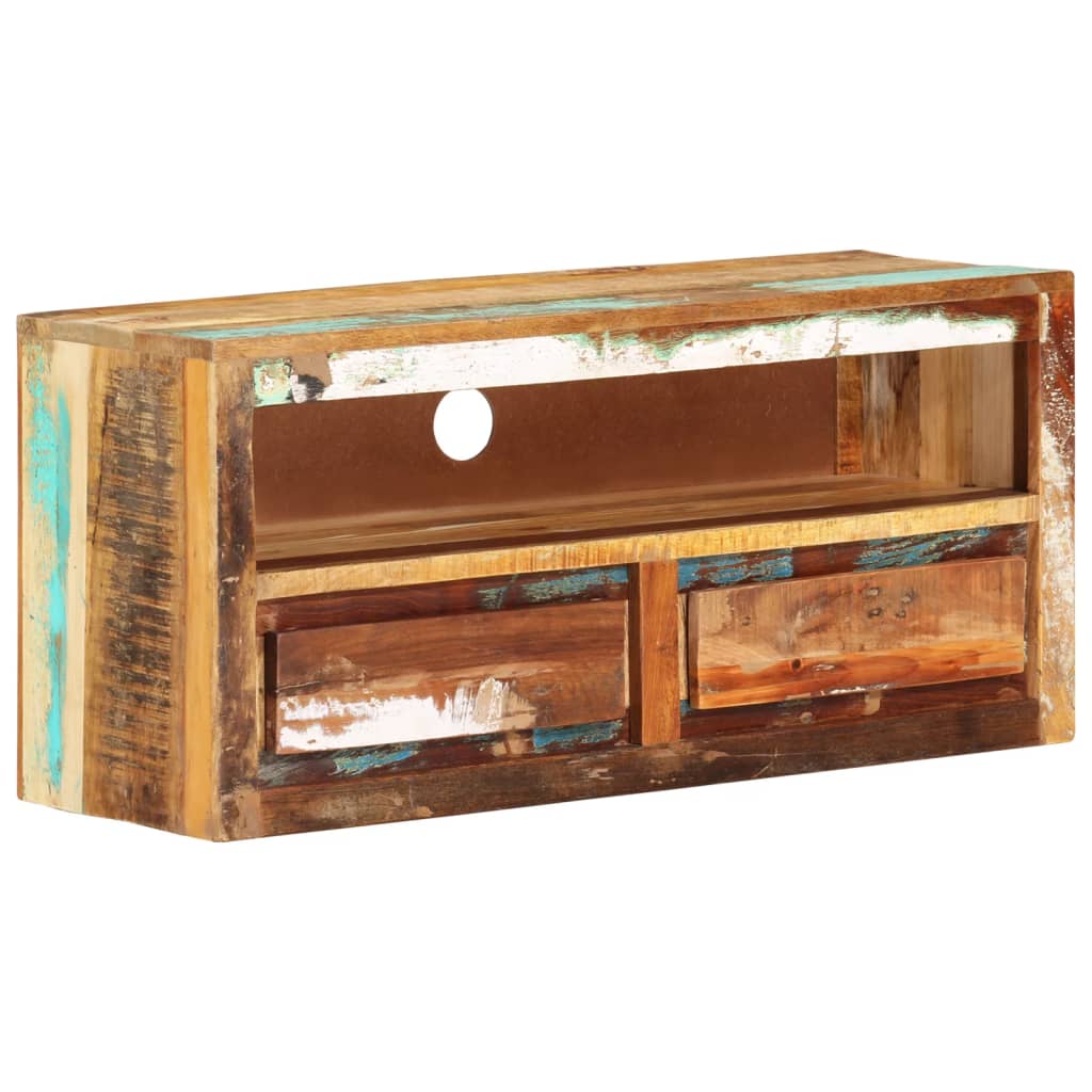 Meuble TV 88x30x40 cm Bois massif de récupération - XIOS