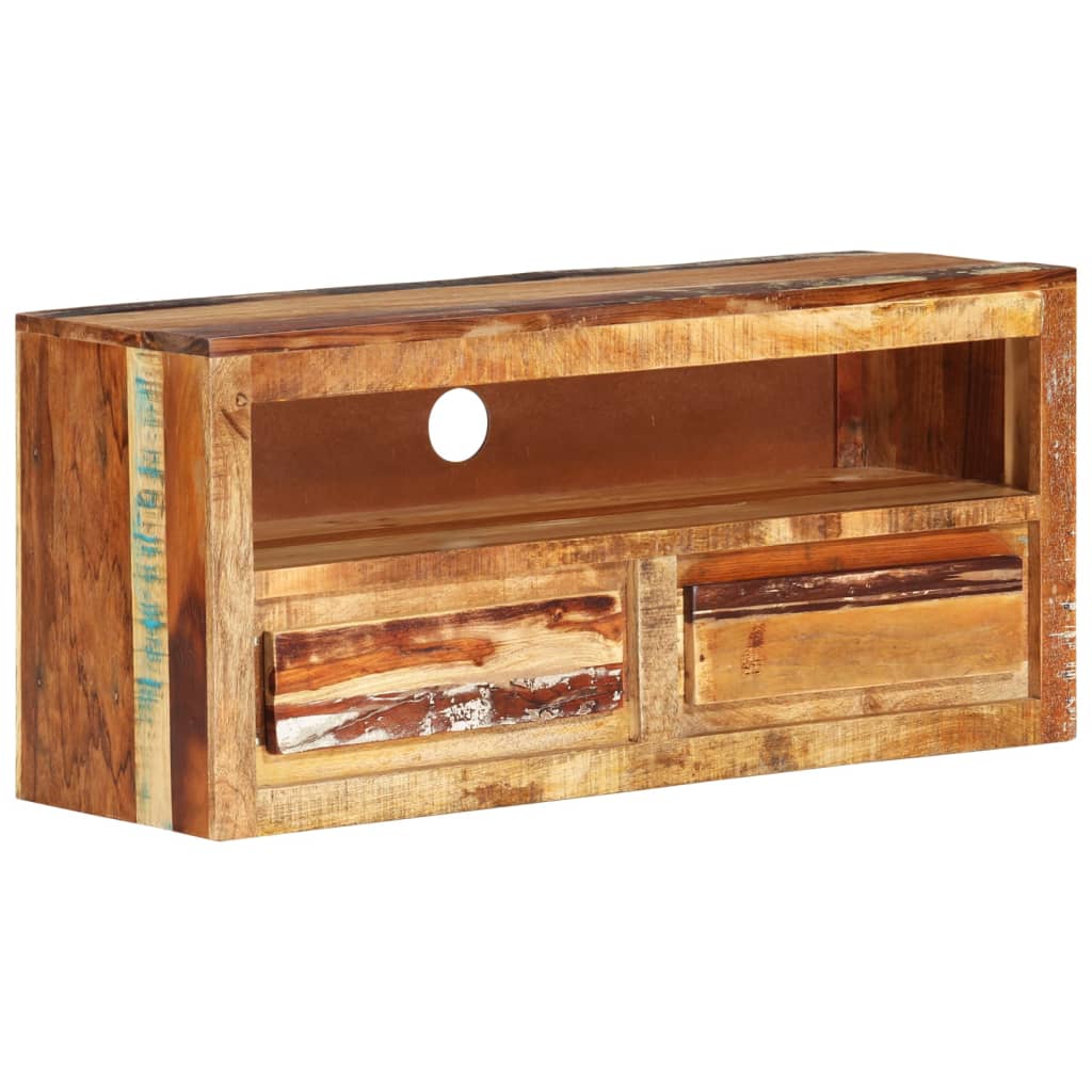Meuble TV 88x30x40 cm Bois massif de récupération - XIOS