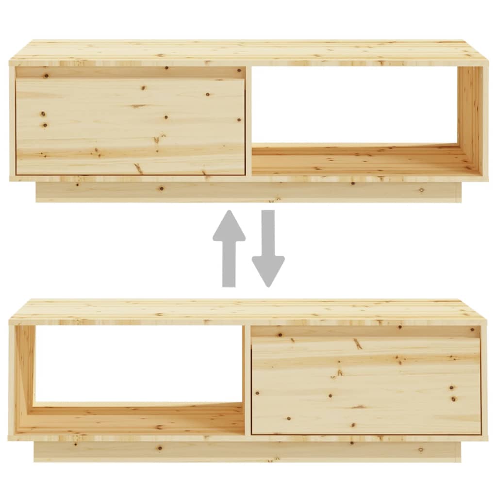 Table basse 110x50x33,5 cm bois de sapin massif - XIOS
