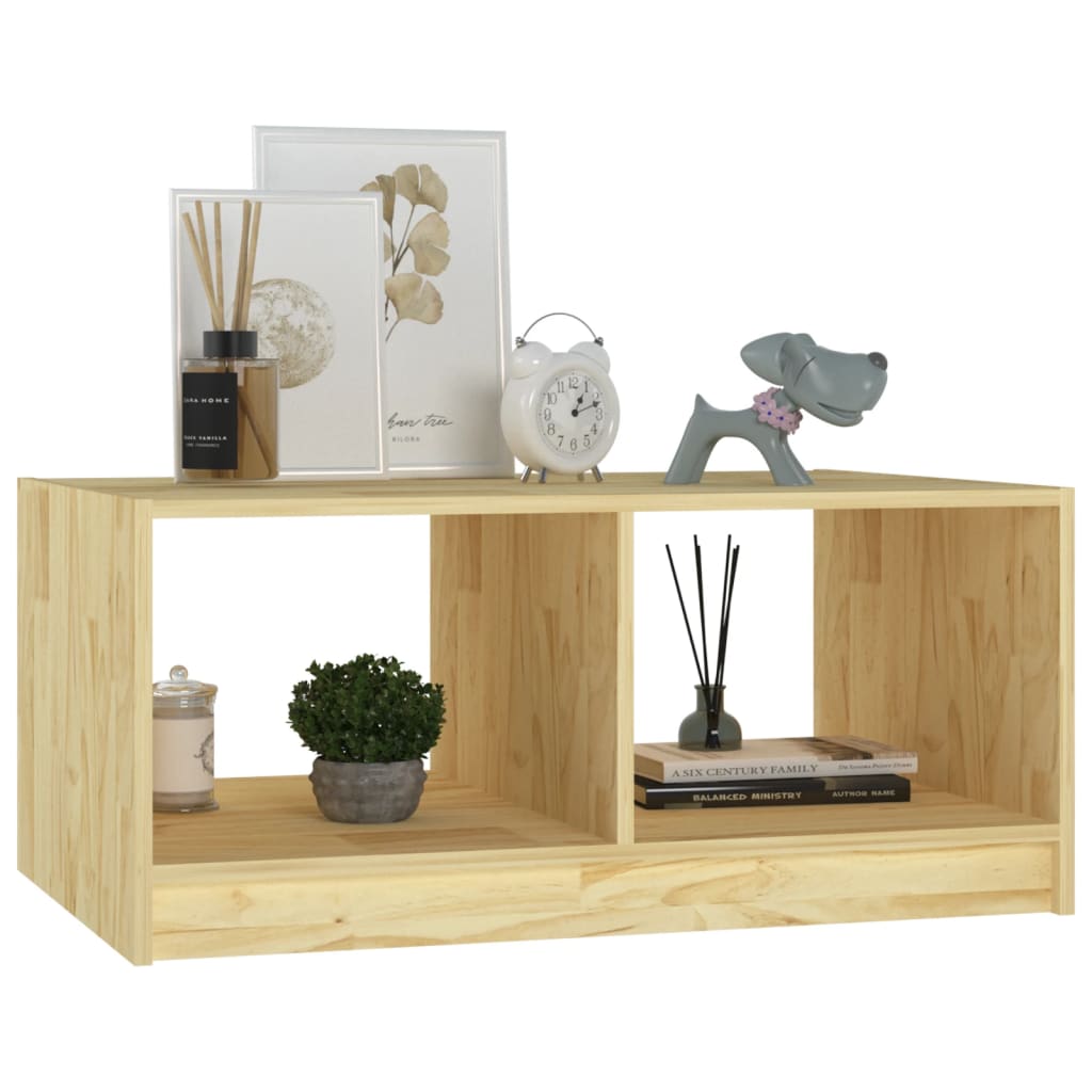 Table basse 75x50x33,5 cm Bois de pin massif - XIOS