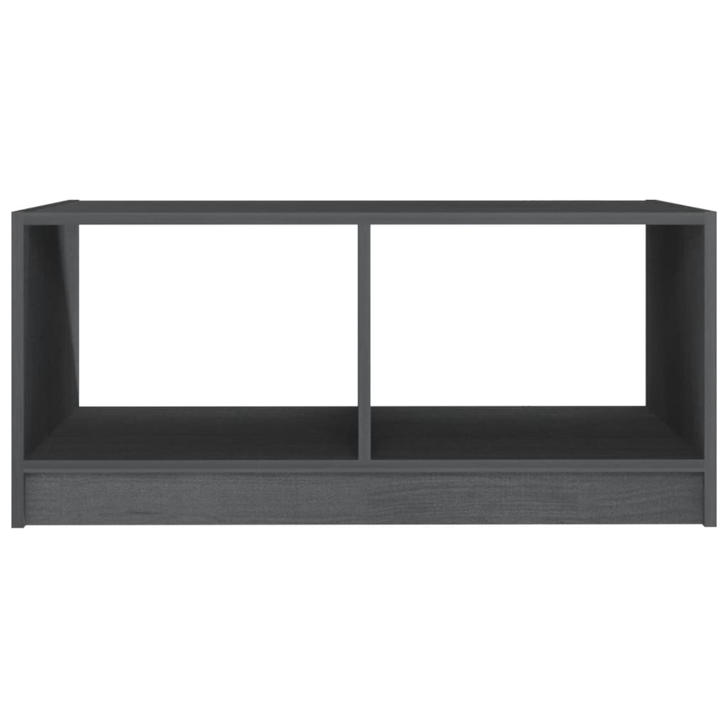 Table basse gris 75x50x33,5 cm bois de pin massif - XIOS