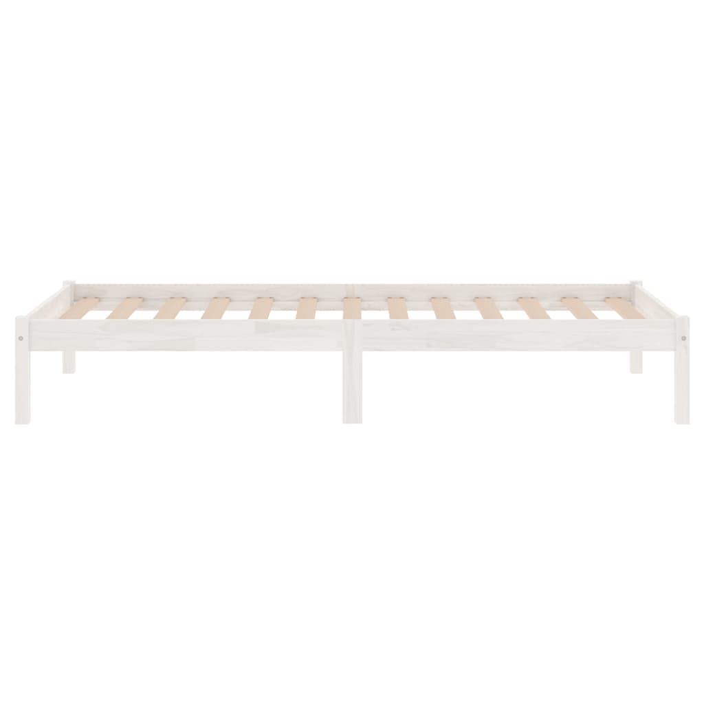 Cadre de lit sans matelas blanc bois massif - XIOS