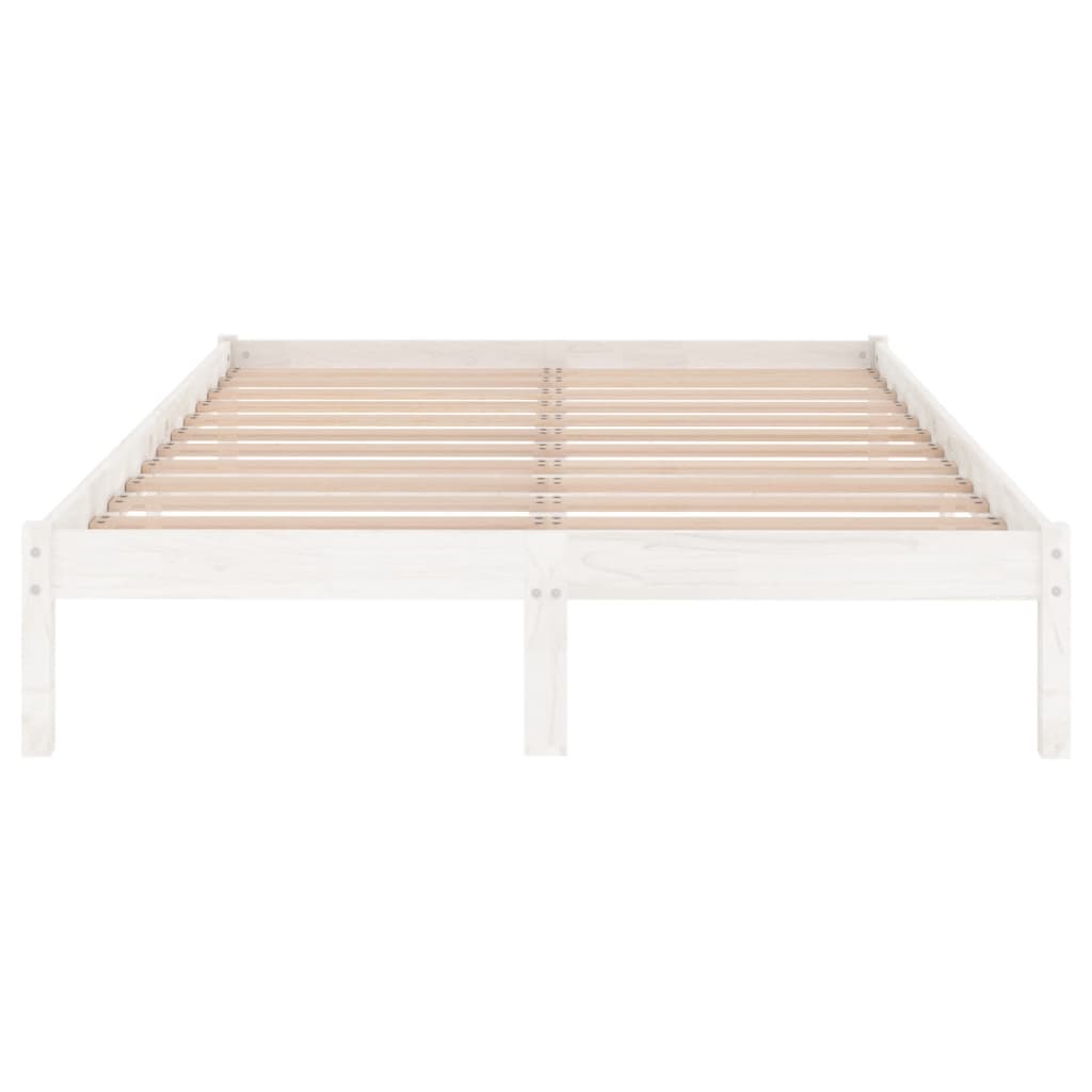 Cadre de lit sans matelas blanc bois massif - XIOS