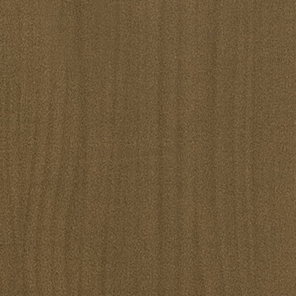 Cadre de lit sans matelas marron miel bois massif 200x200 cm - XIOS