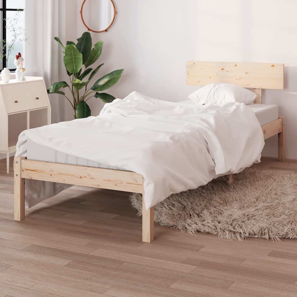 Cadre de lit sans matelas bois massif 90x200 cm - XIOS