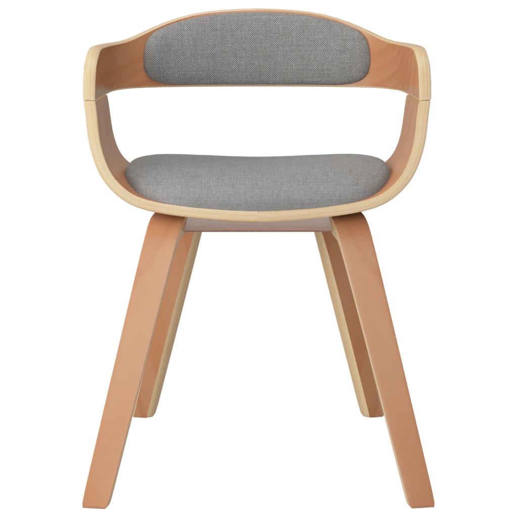 Chaises de salle à manger 2 pcs taupe bois courbé et tissu - XIOS