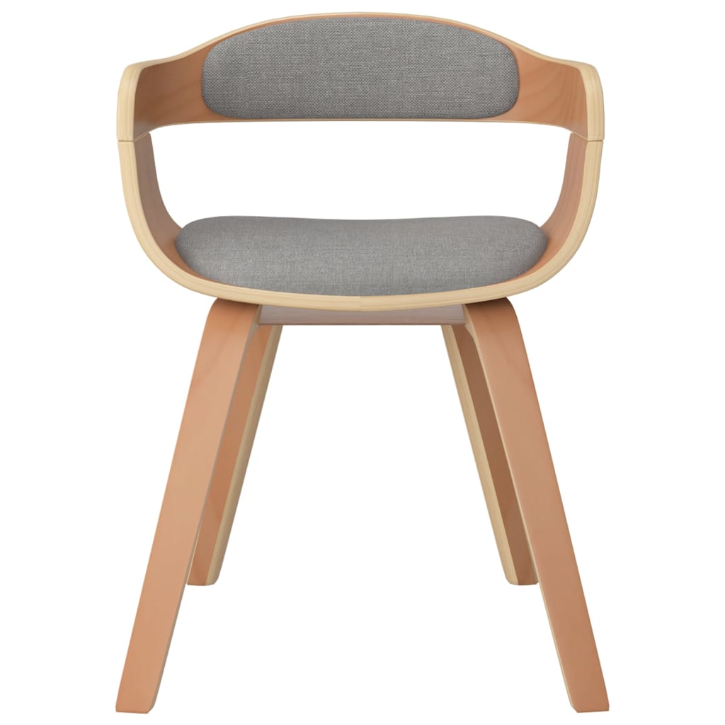 Chaises de salle à manger 6 pcs taupe bois courbé et tissu - XIOS