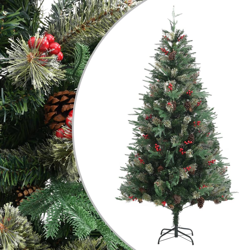 Sapin de Noël avec pommes de pin Vert 225 cm PVC et PE - XIOS