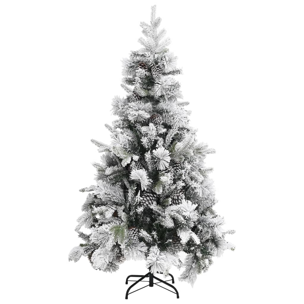 Sapin de Noël à flocons de neige et pommes de pin 195 cm PVC/PE - XIOS